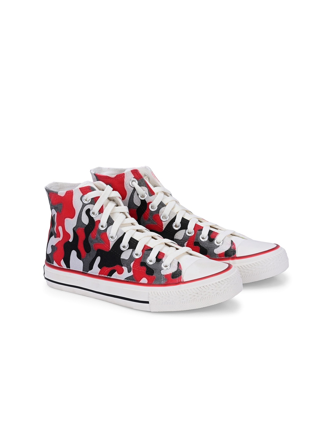 

CROWCIA LONDON Women Printed High-Top Sneakers, Multi