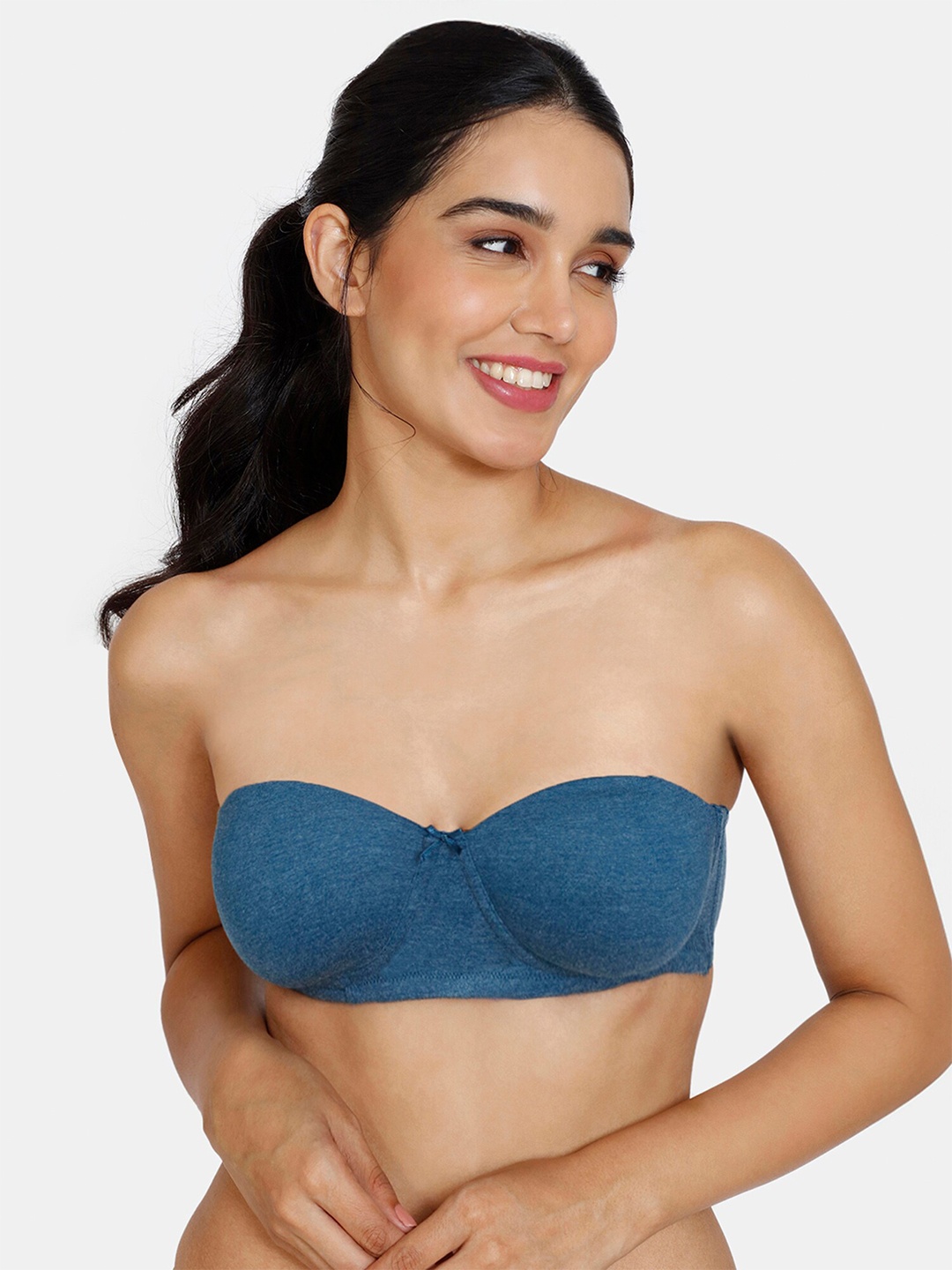 

Zivame Medium Coverage All Day Comfort Underwired Lightly Padded Everyday Bra, Blue