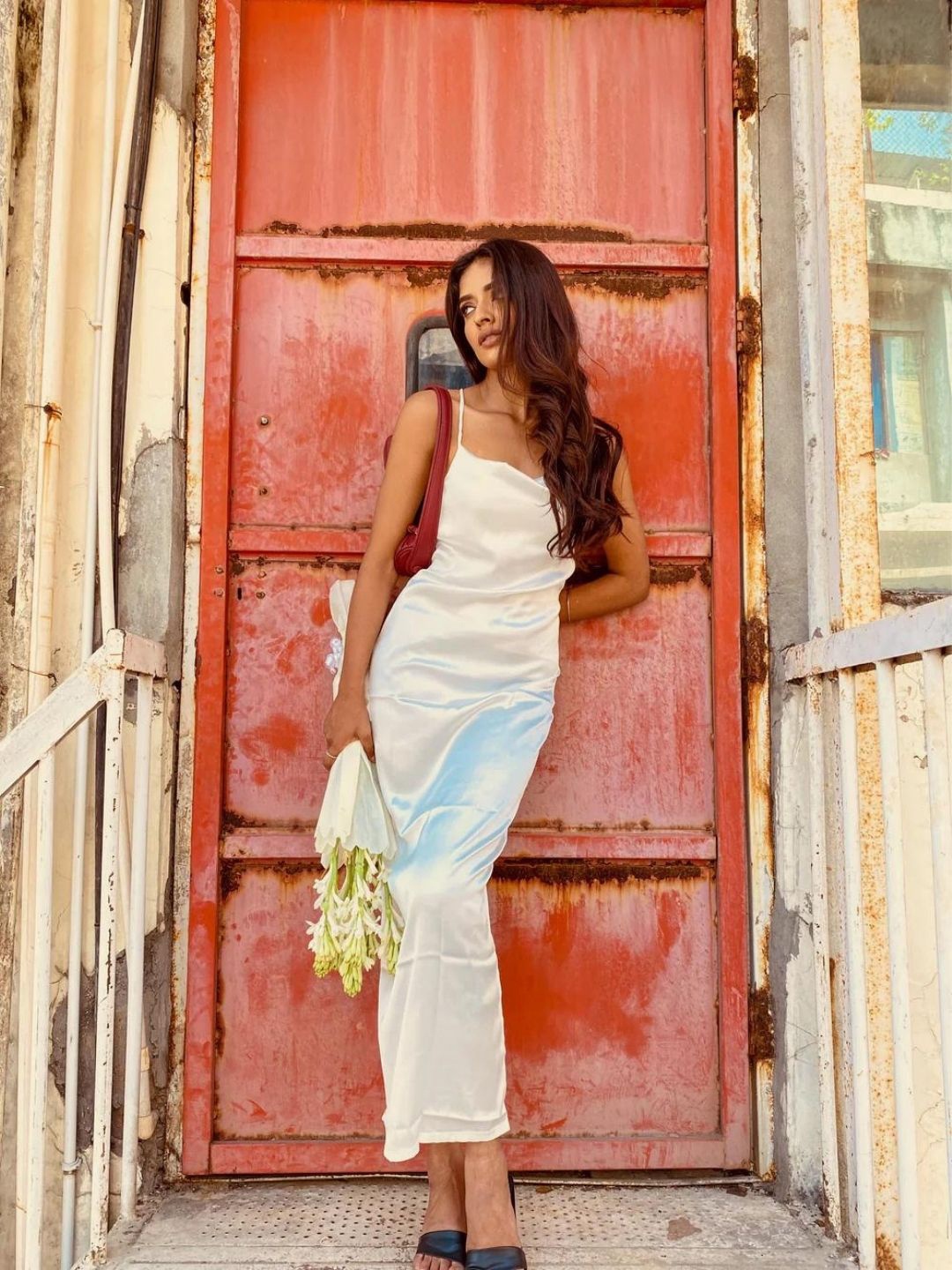 

HEY MISSY Shoulder Straps Maxi Dress, White