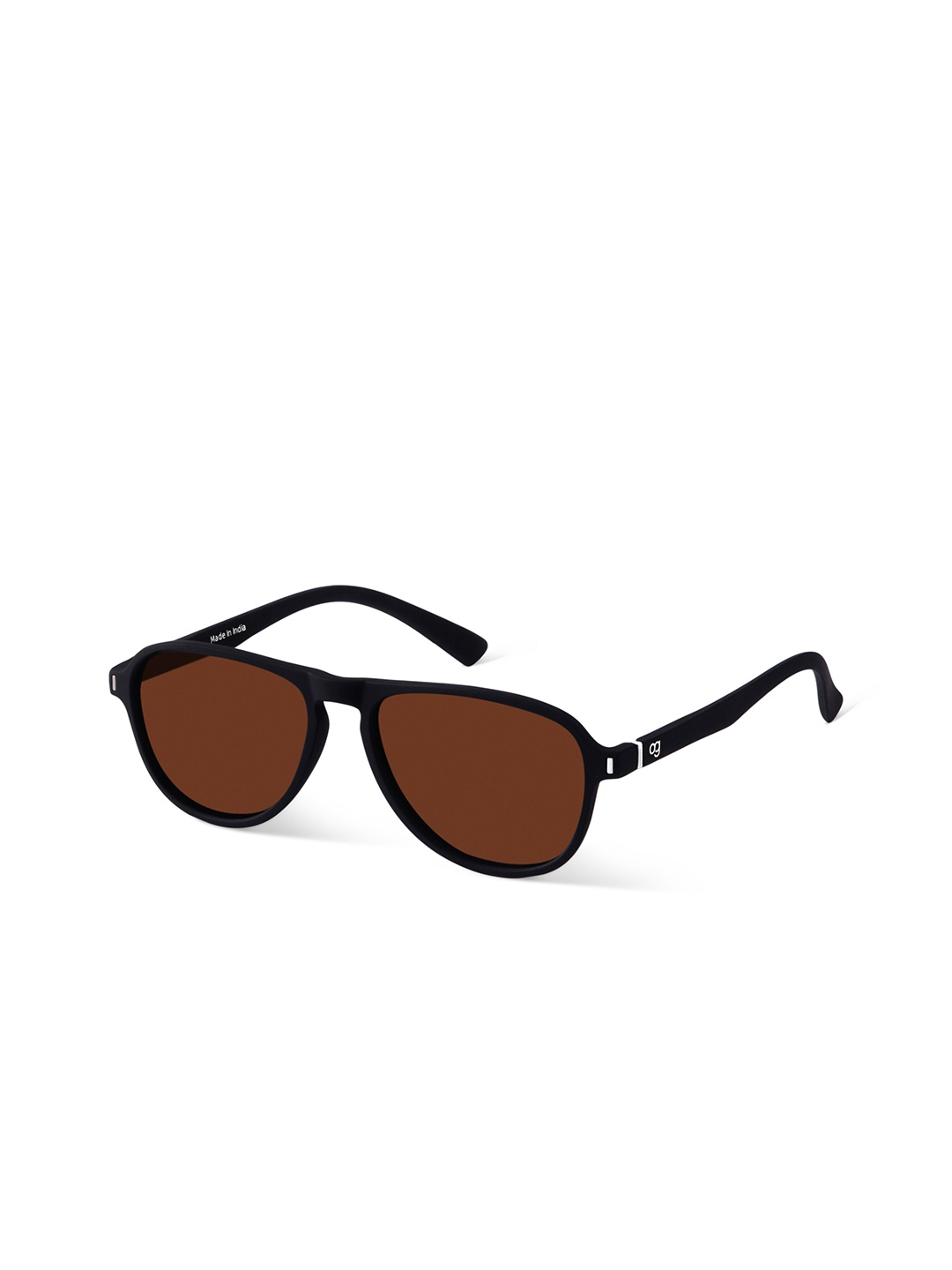 

Woggles Unisex Aviator Sunglasses with Polarised Lens-WOAV-02-M10-1090-M, Brown