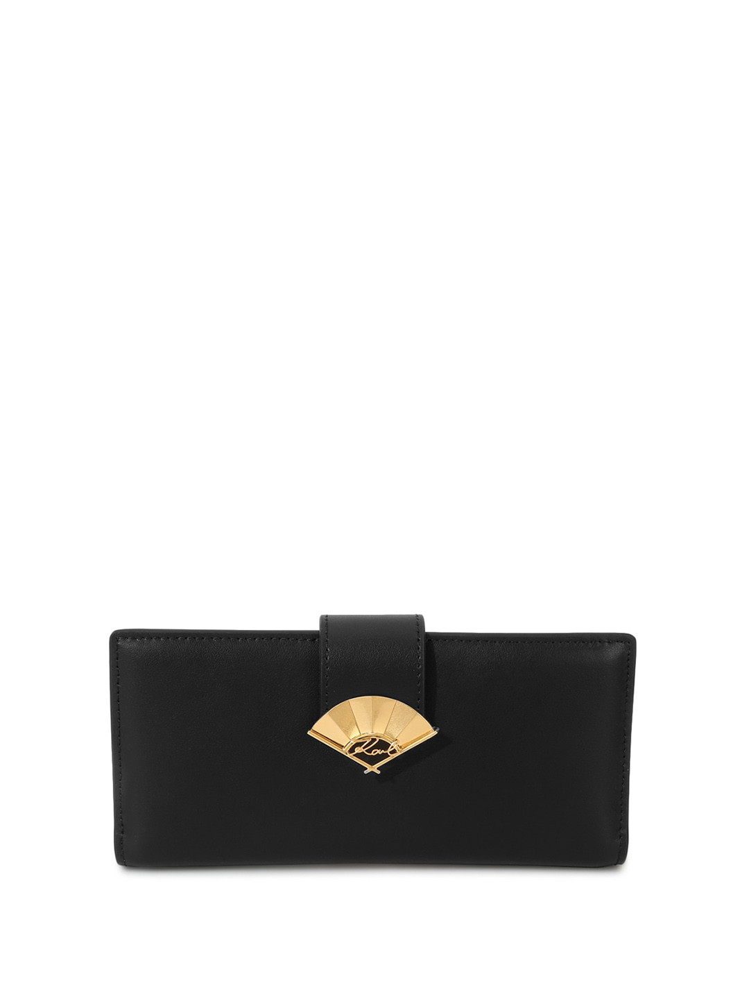 

Karl Lagerfeld Leather Structured Sling Bag, Black