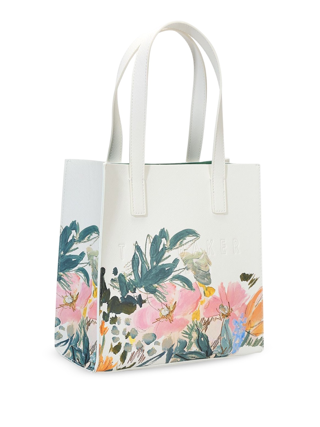 

Ted Baker Printed Leather Oversized Shopper Tote Bag with Applique, Cream