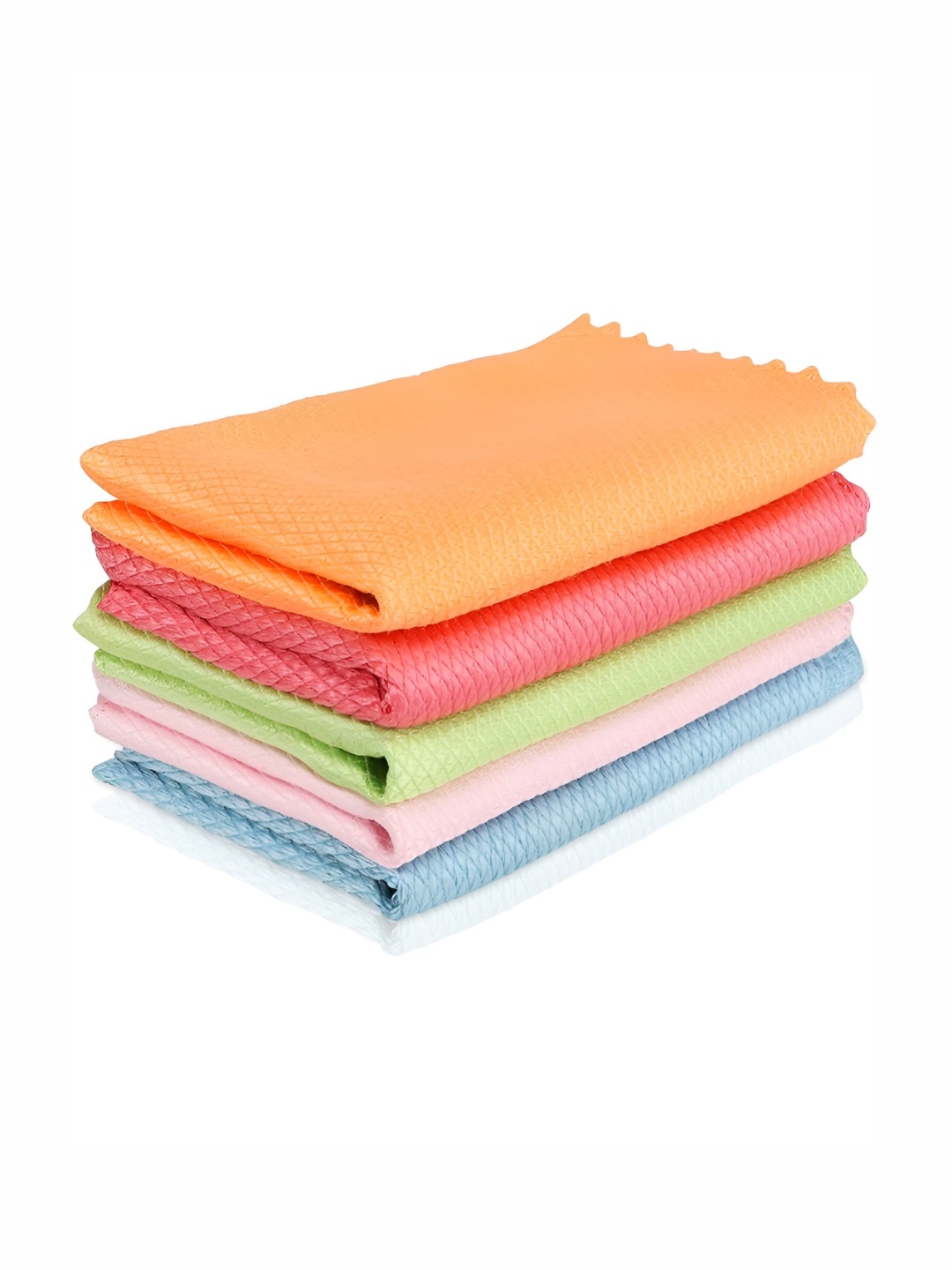 

P-Plus International Orange & Blue 5 Pieces Microfiber Glass Cleaning Clothes
