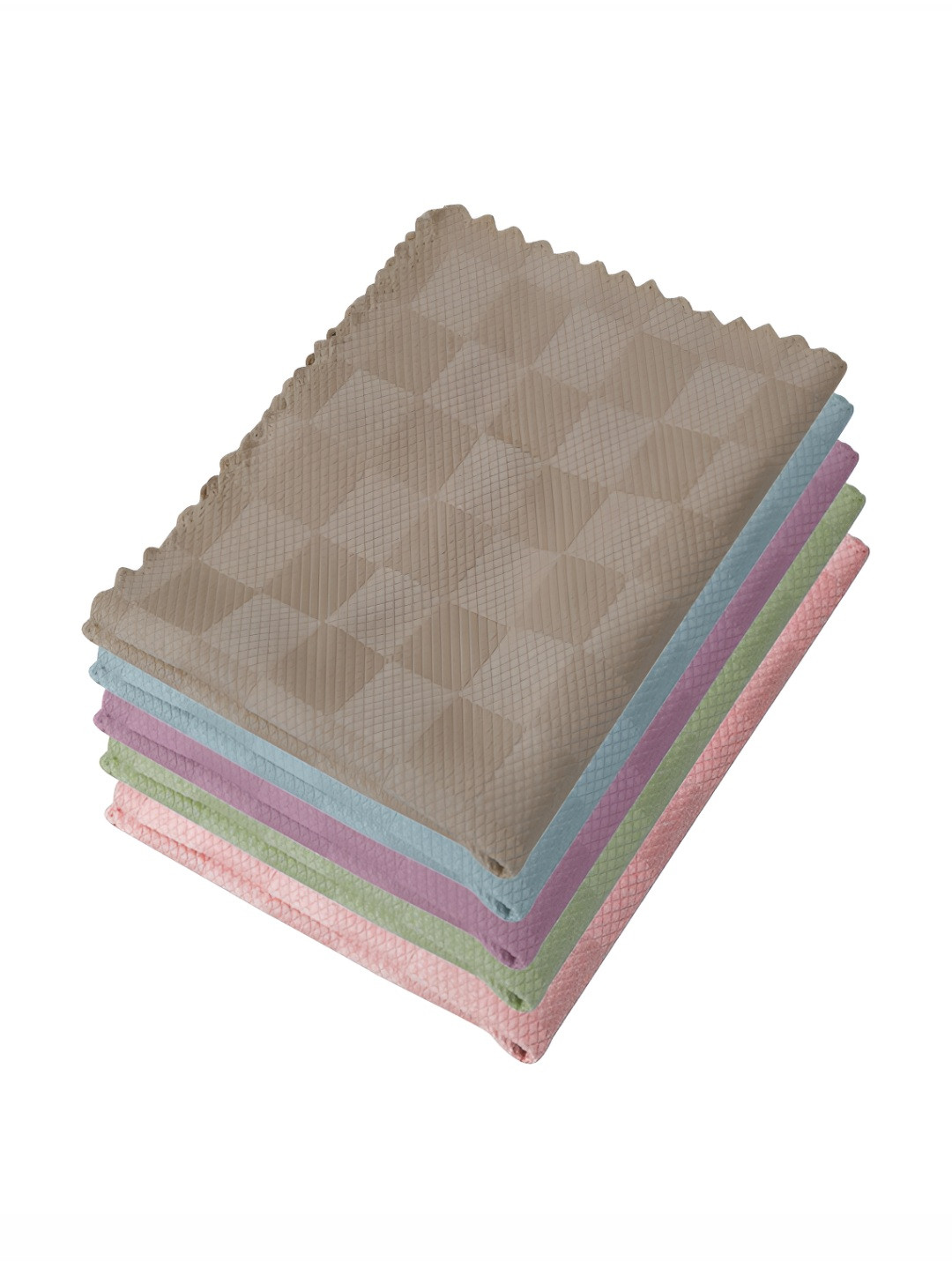 

P-Plus International Grey & Purple 5 Pieces Microfiber Glass Cleaning Cloths