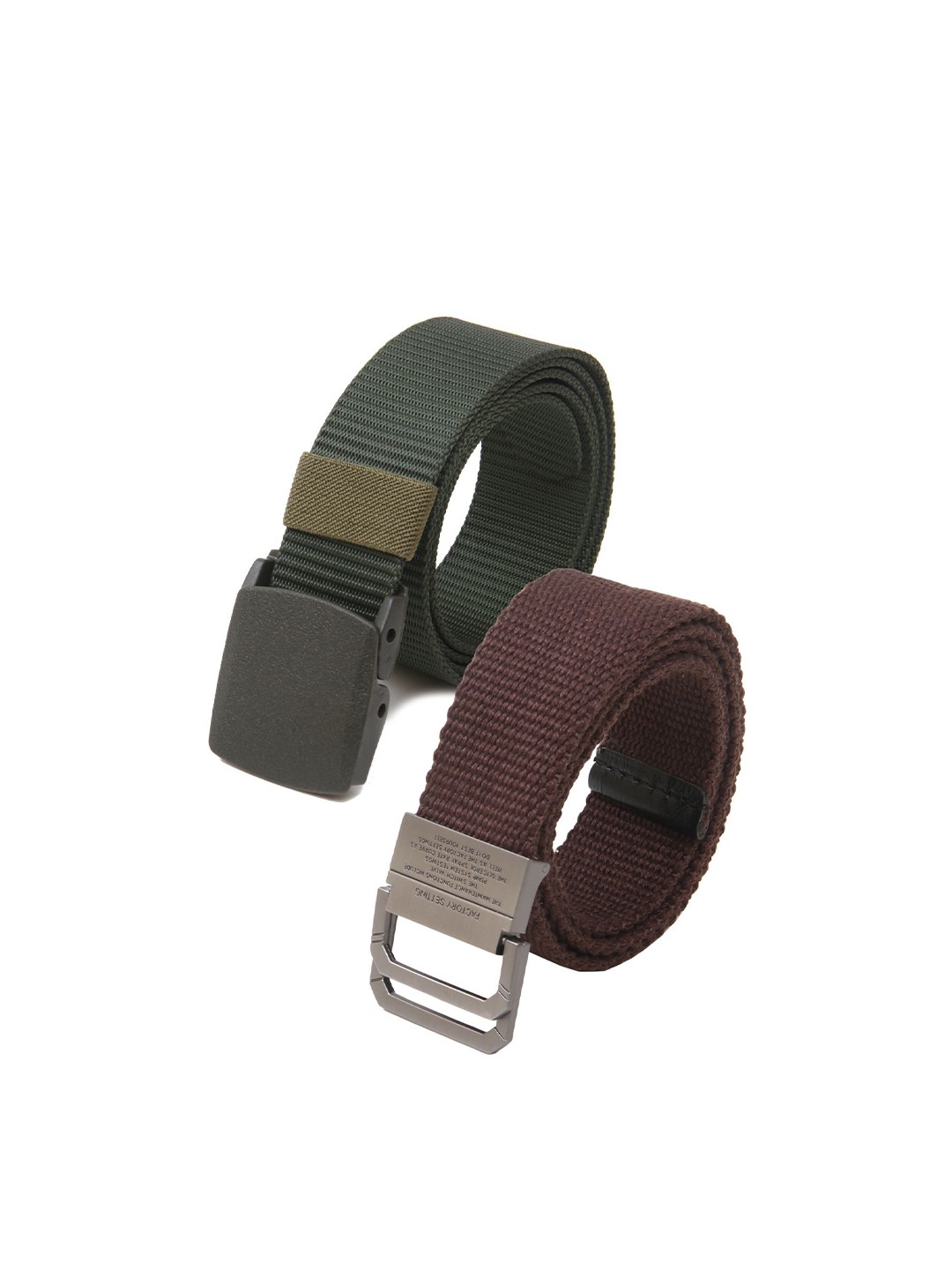 

Calvadoss Boys Set of 2 Textured Belts, Green