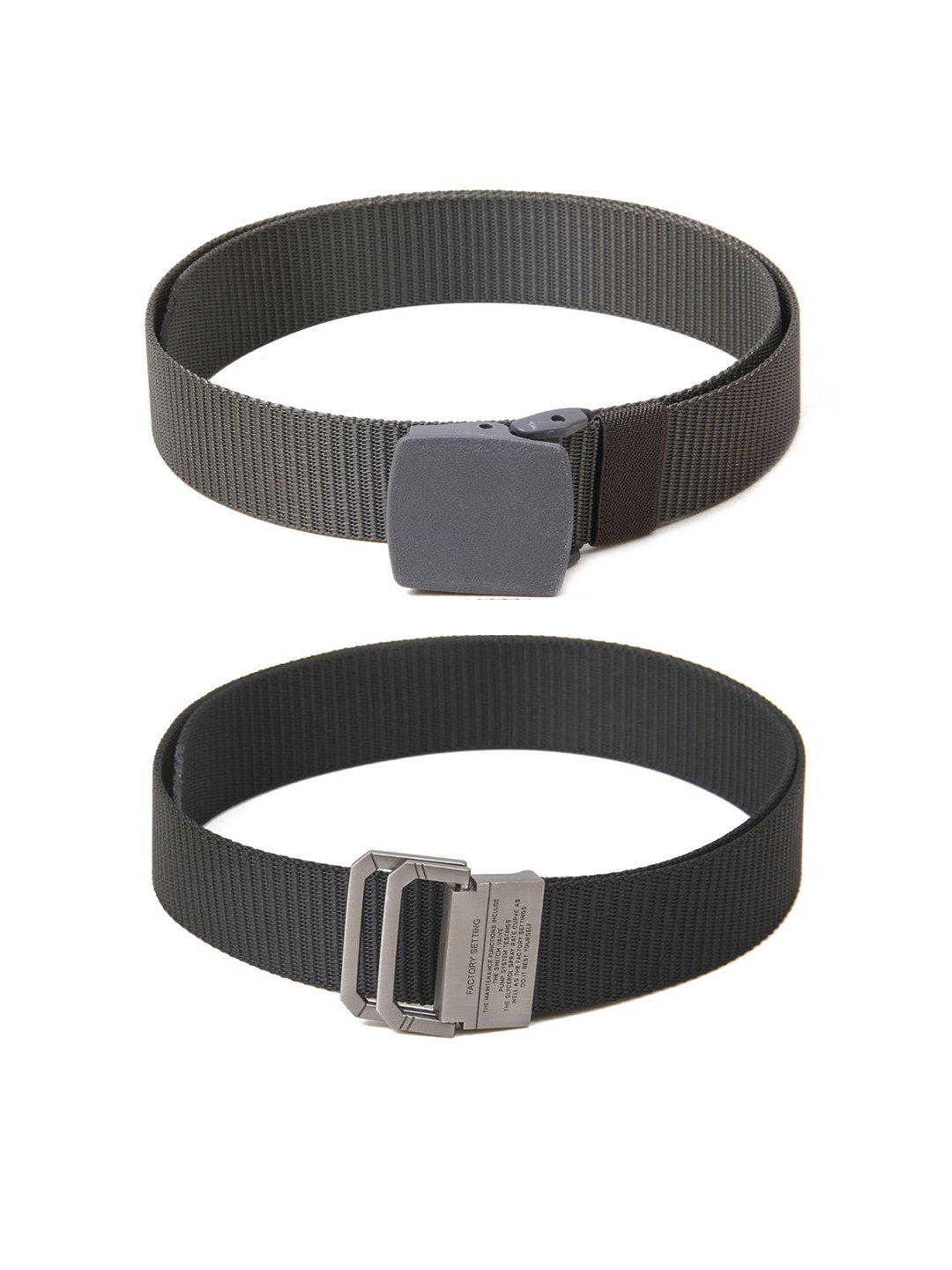 

Calvadoss Boys Set Of 2 Textured Belts, Grey