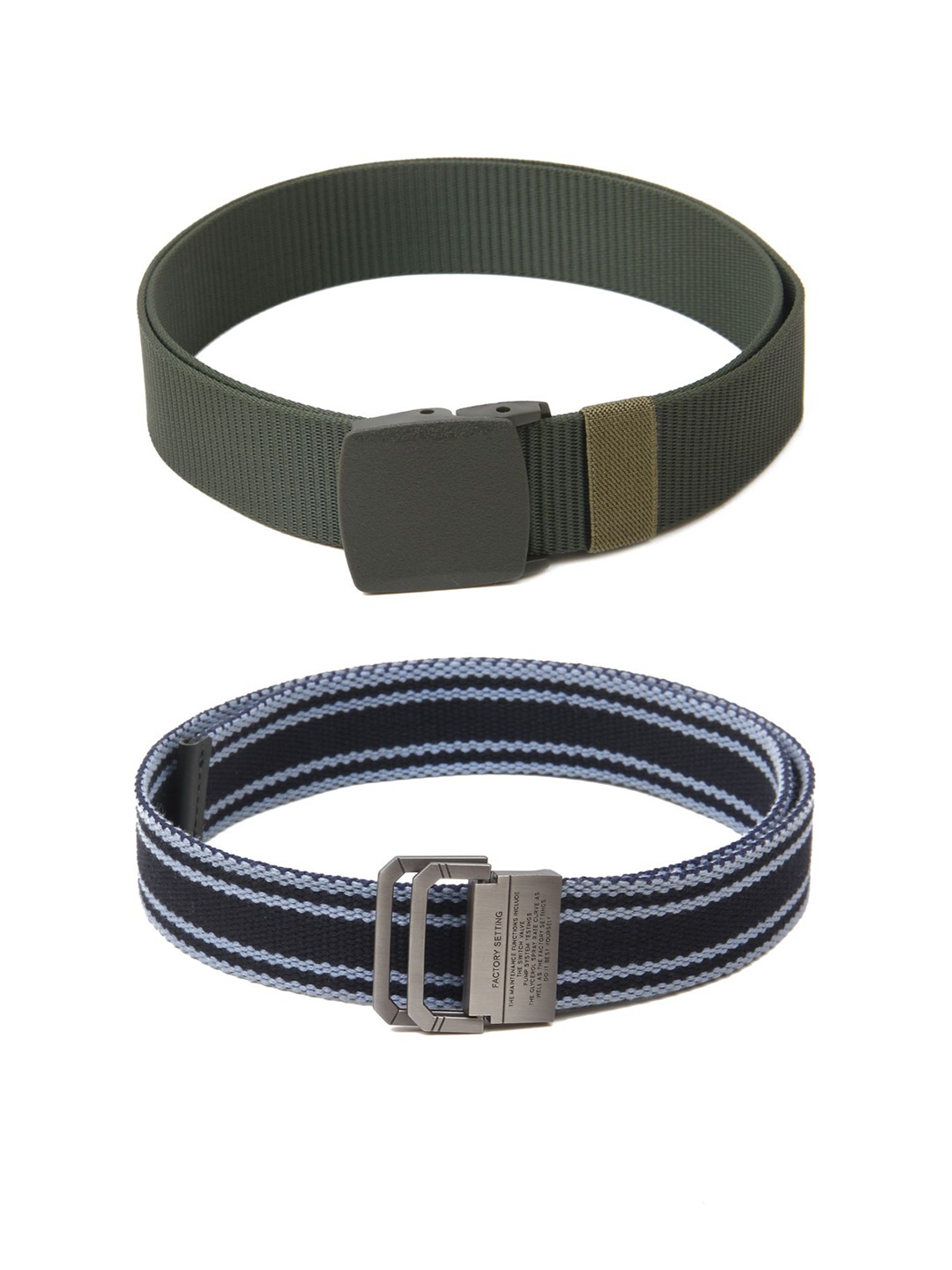 

Calvadoss Boys Set of 2 Textured Belt, Green