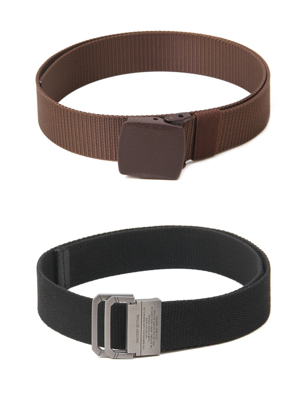

Calvadoss Boys Set of 2 Textured Belts, Brown