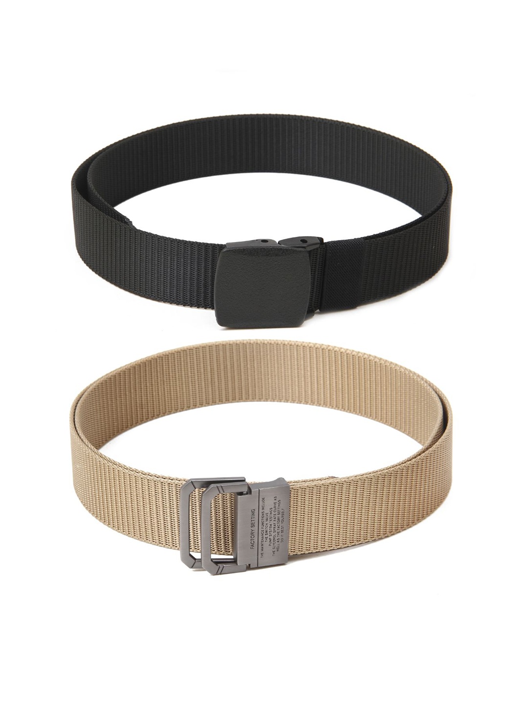 

Calvadoss Boys Set of 2 Textured Belts, Black