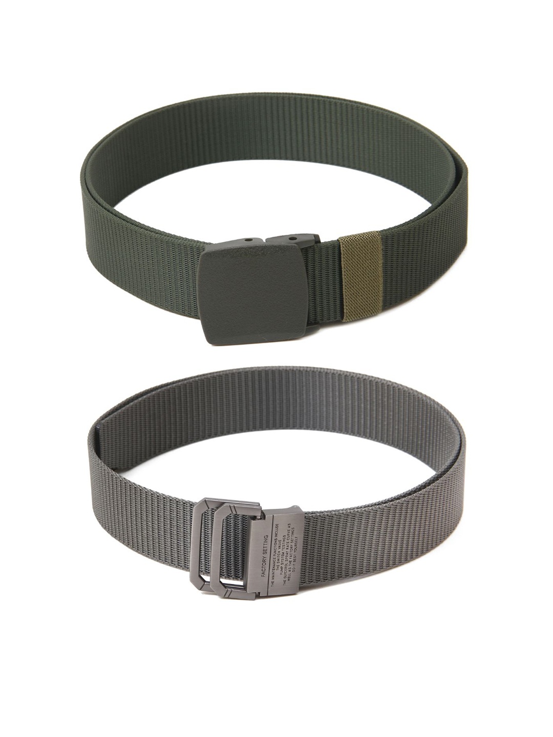 

Calvadoss Boys Set of 2 Textured Belts, Green