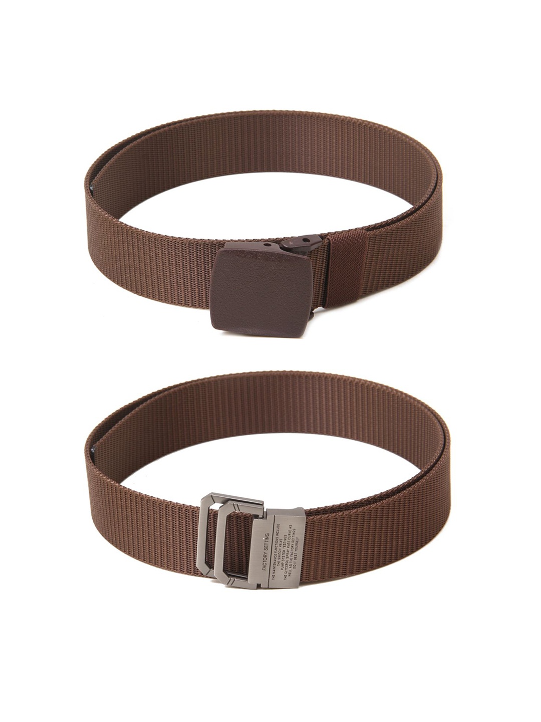 

Calvadoss Boys Set Of 2 Textured Belts, Brown