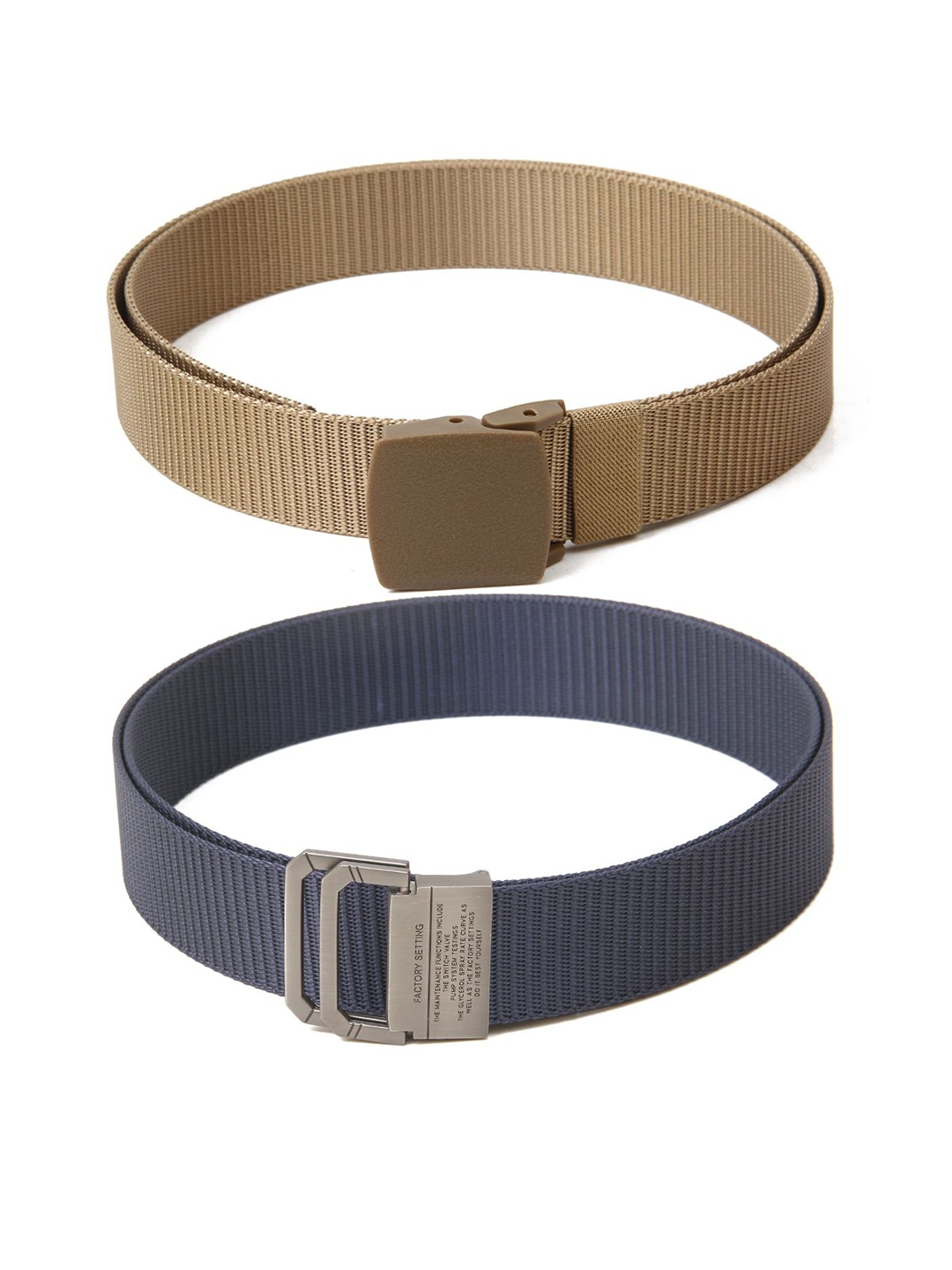 

Calvadoss Boys Set of 2 Textured Belts, Beige