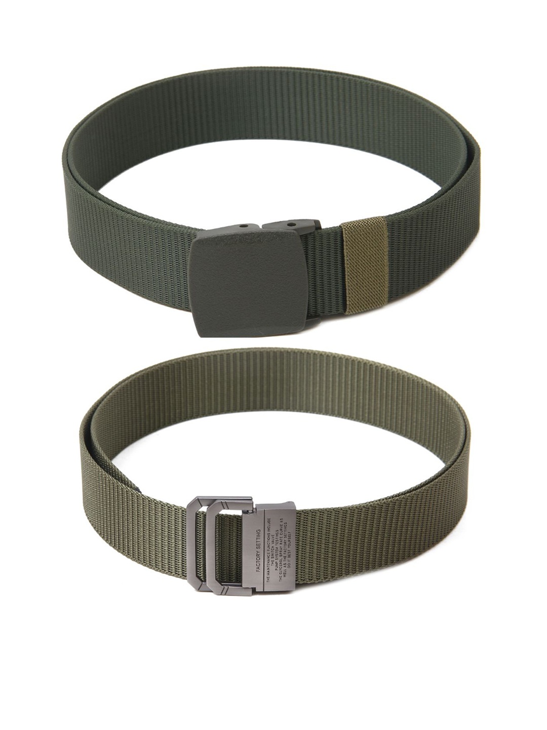

Calvadoss Boys Set of 2 Textured Belts, Green