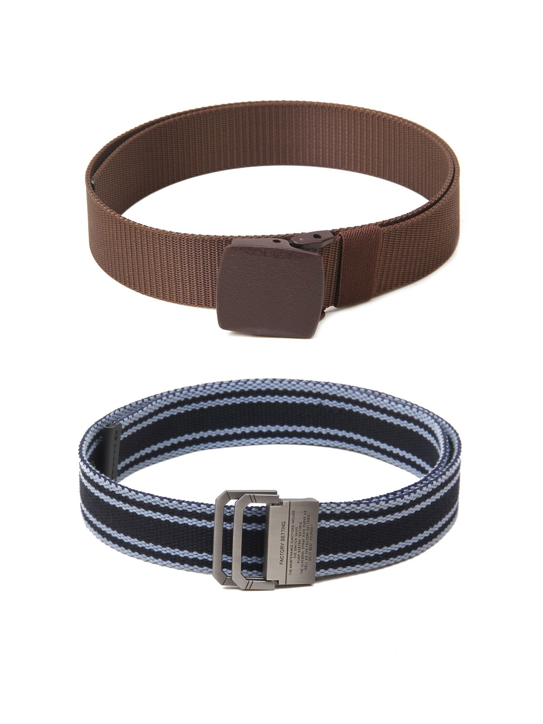 

Calvadoss Boys Set of 2 Textured Belts, Brown