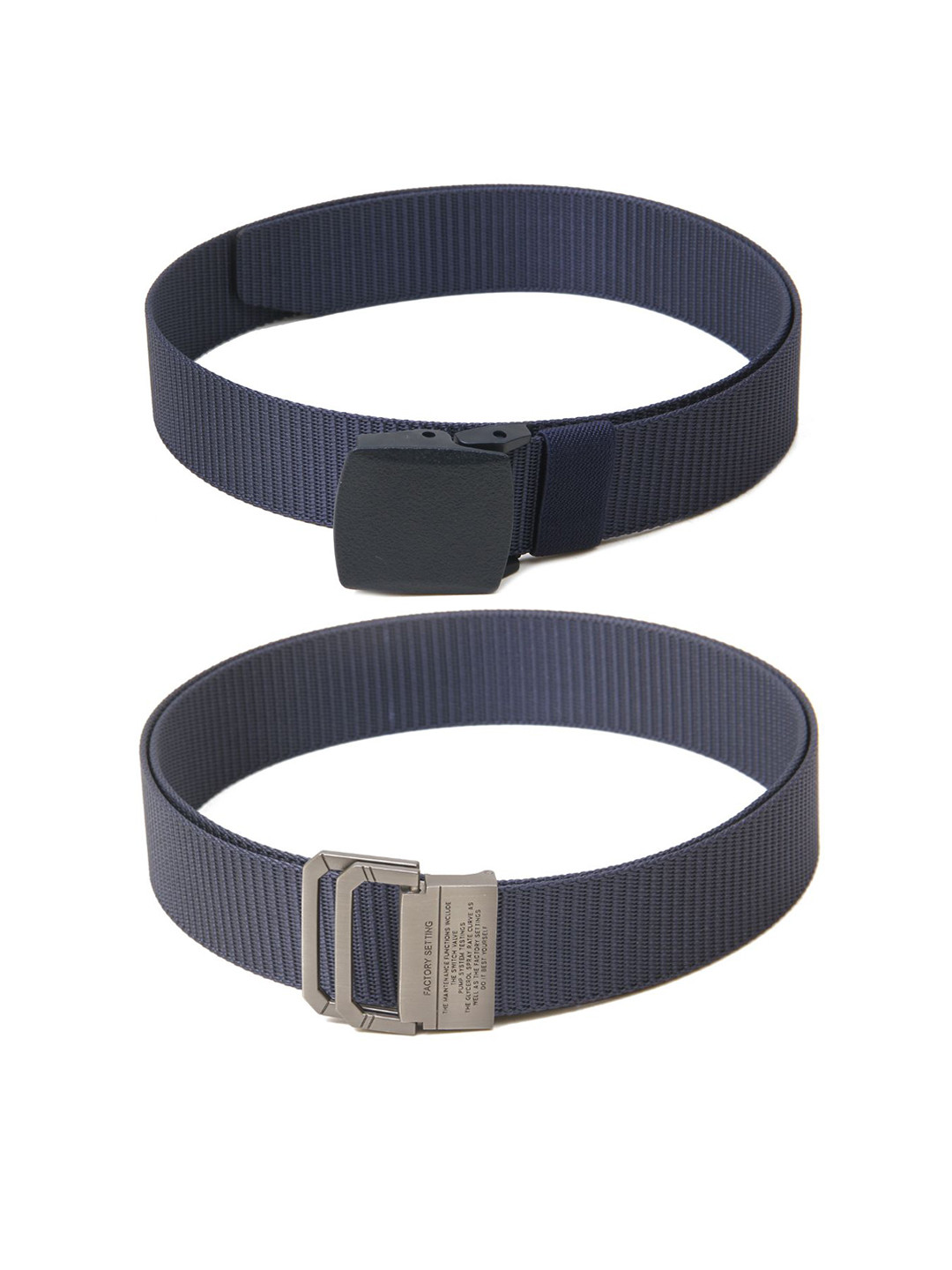 

Calvadoss Boys Set of 2 Textured Belts, Navy blue