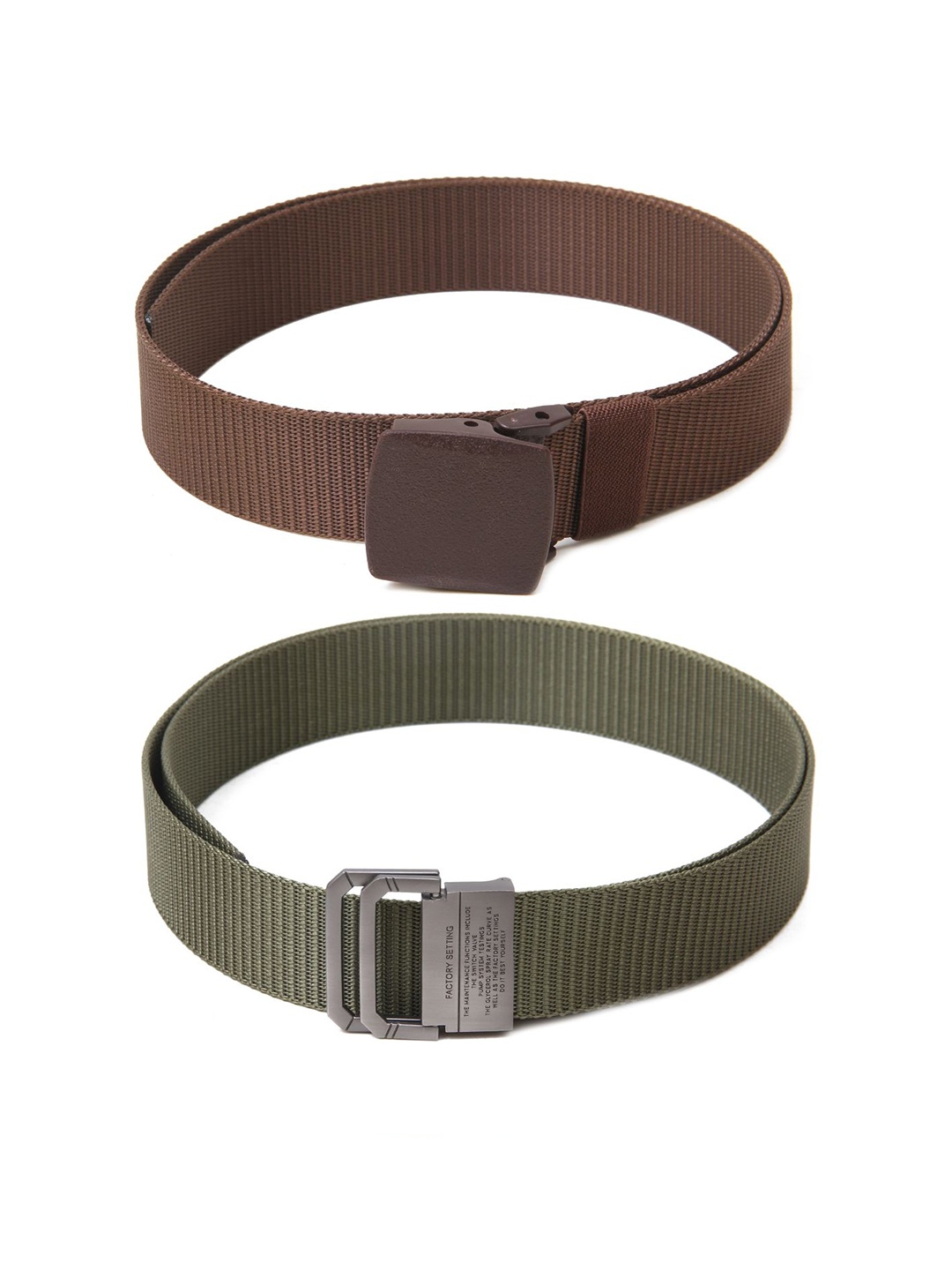 

Calvadoss Boys Set of 2 Textured Belts, Brown