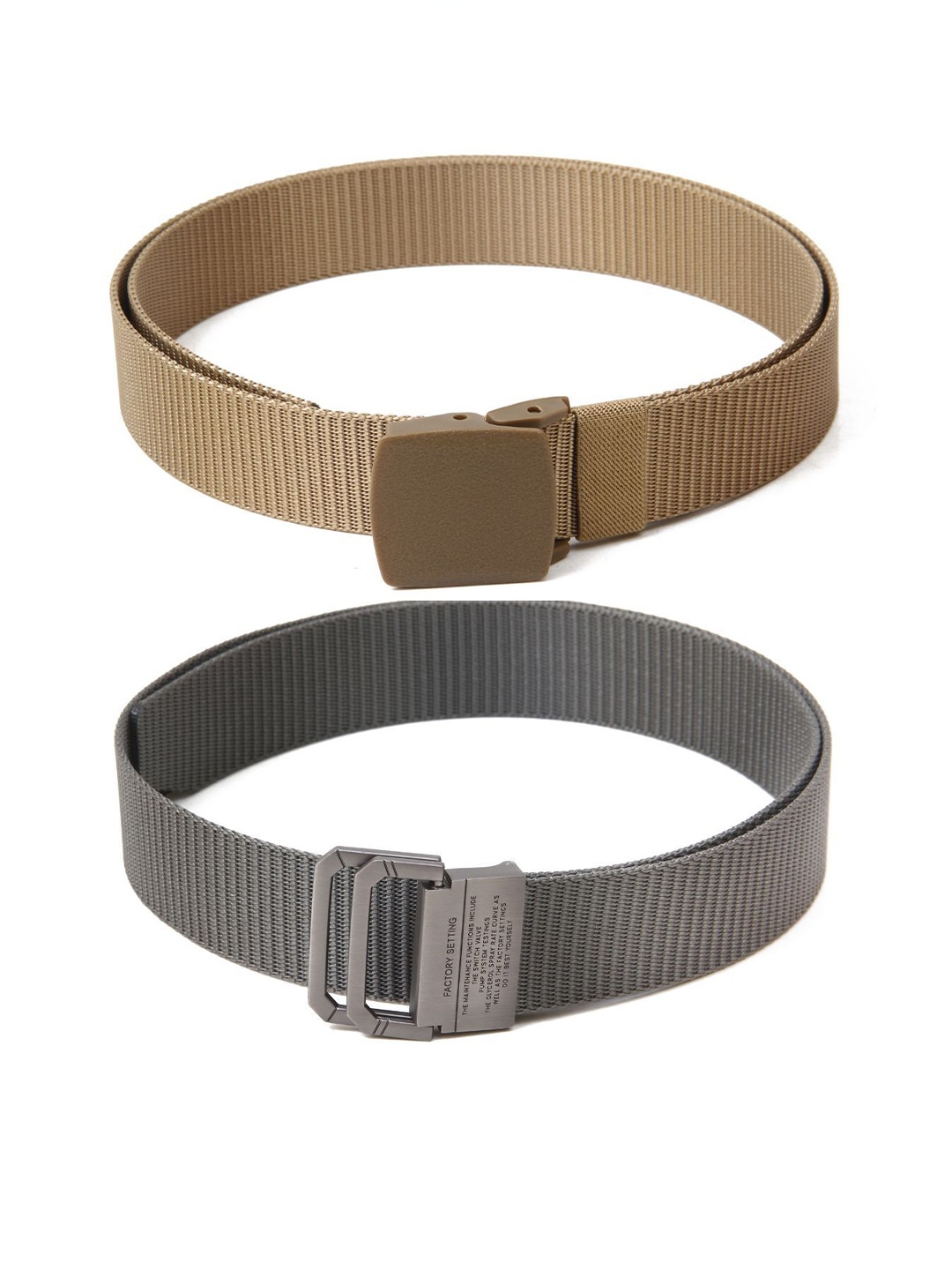 

Calvadoss Boys Set of 2 Textured Belts, Beige