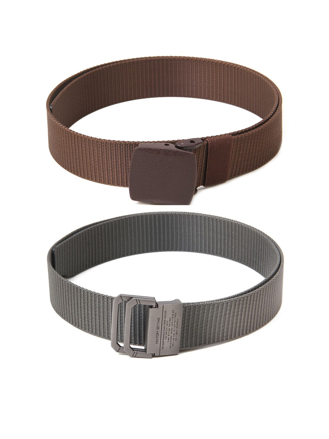 

Calvadoss Boys Set Of 2 Textured Canvas Belts, Brown