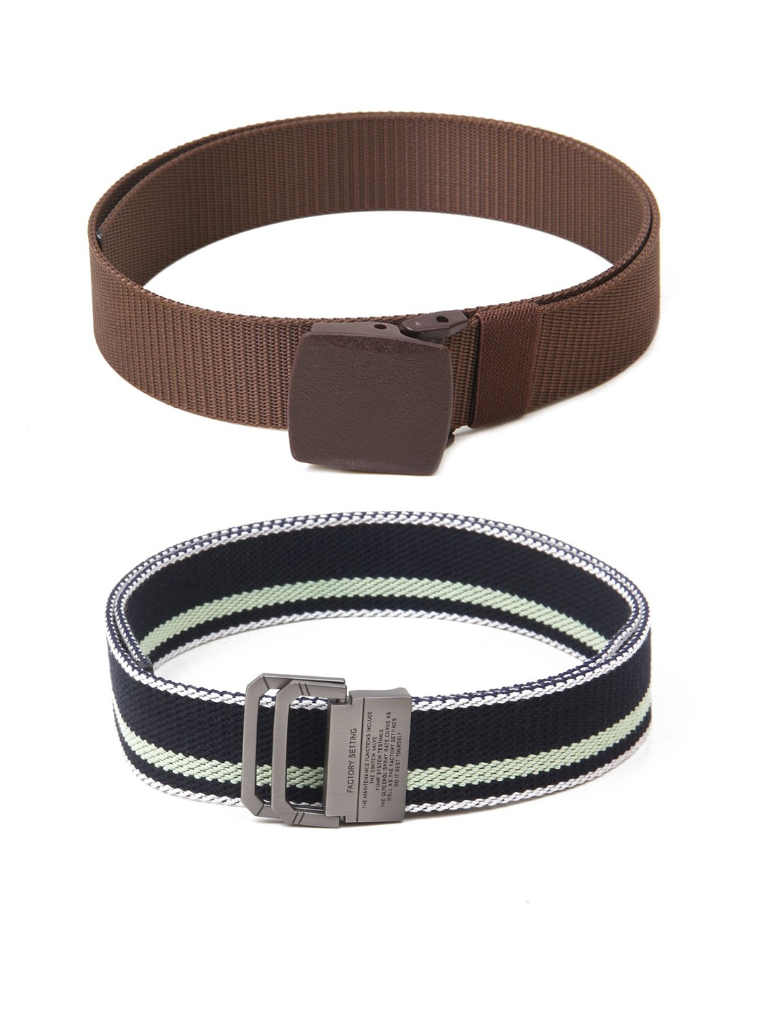 

Calvadoss Boys Set of 2 Textured Belts, Brown