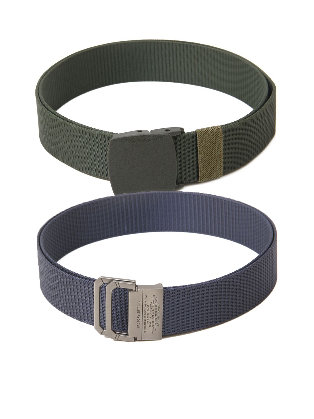 

Calvadoss Boys Set of 2 Textured Belts, Green
