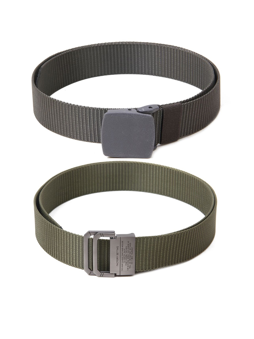 

Calvadoss Boys Set of 2 Textured Belts, Grey