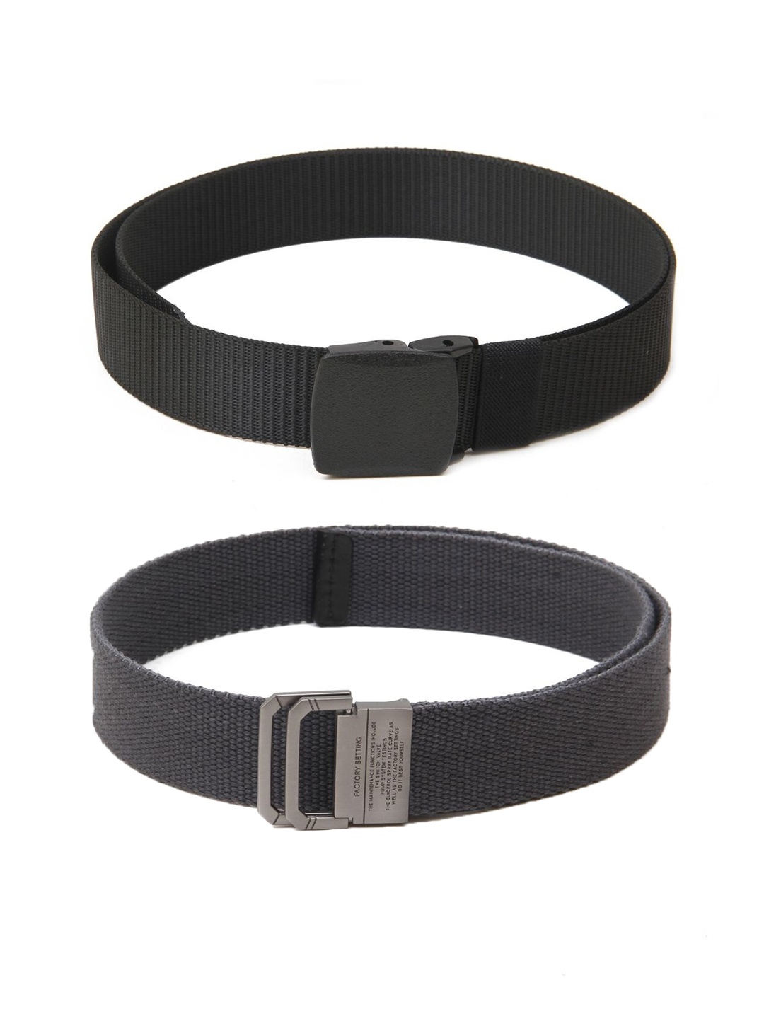 

Calvadoss Boys Set of 2 Textured Belts, Black
