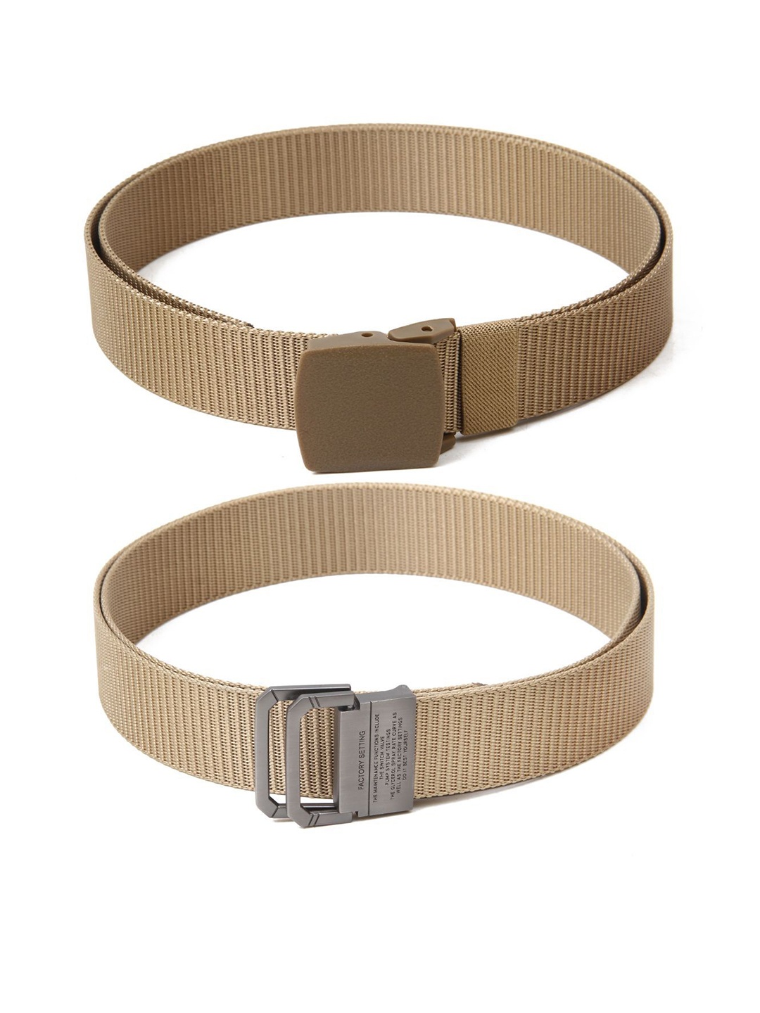 

Calvadoss Boys Set of 2 Textured Belts, Beige
