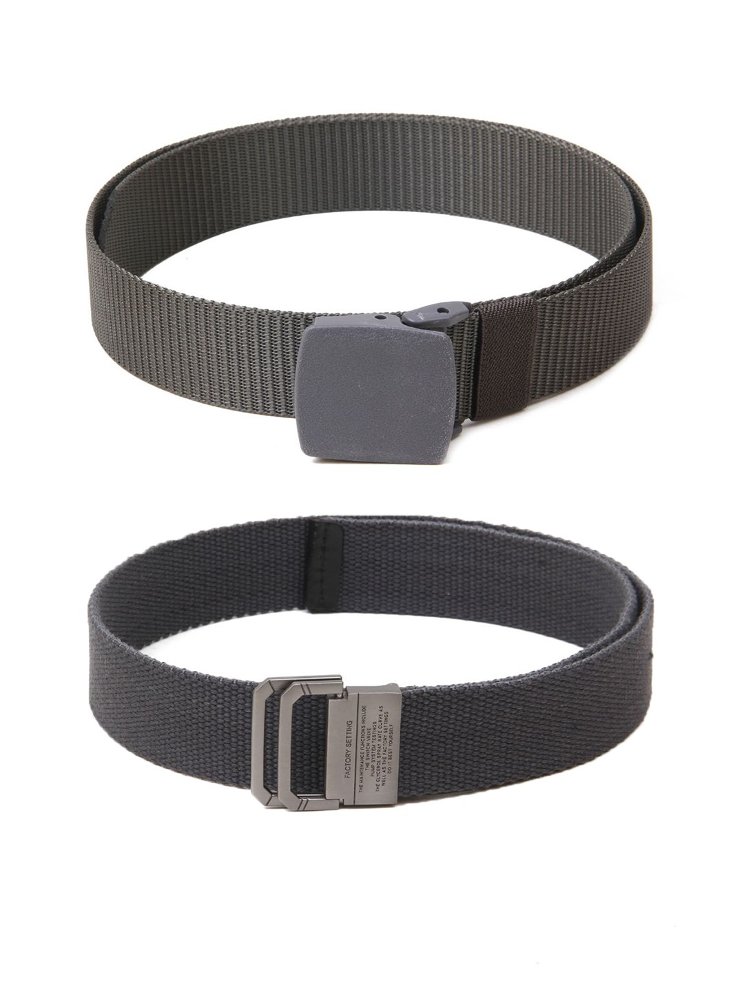 

Calvadoss Boys Set of 2 Textured Belts, Grey