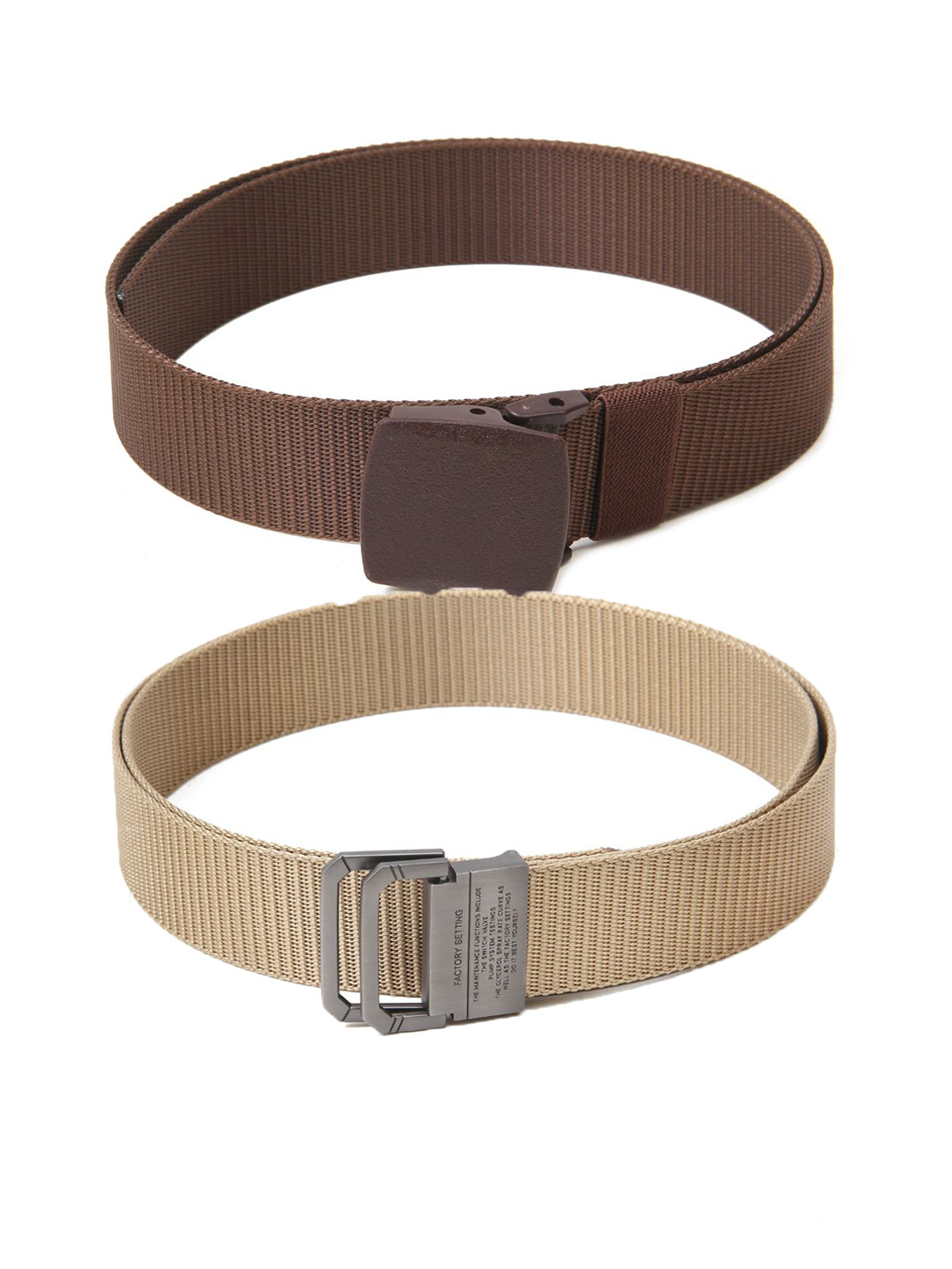 

Calvadoss Boys Set Of 2 Textured Belts, Brown