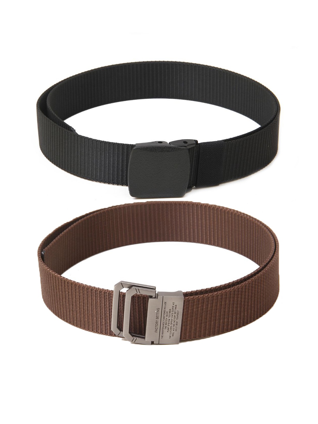 

Calvadoss Boys Set of 2 Textured Belts, Black