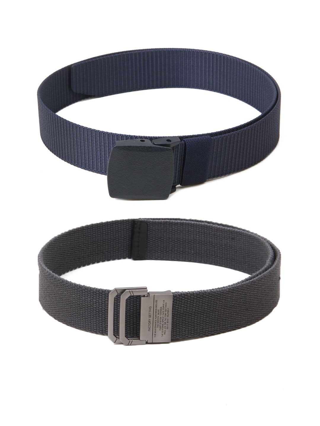 

Calvadoss Boys Set Of 2 Textured Canvas Belt, Navy blue