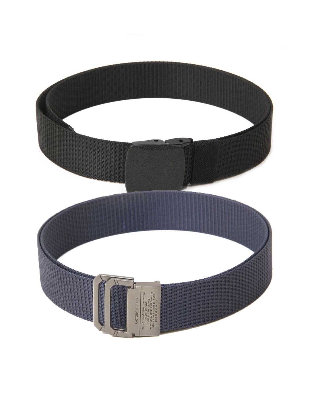 

Calvadoss Boys Set of 2 Textured Belts, Black
