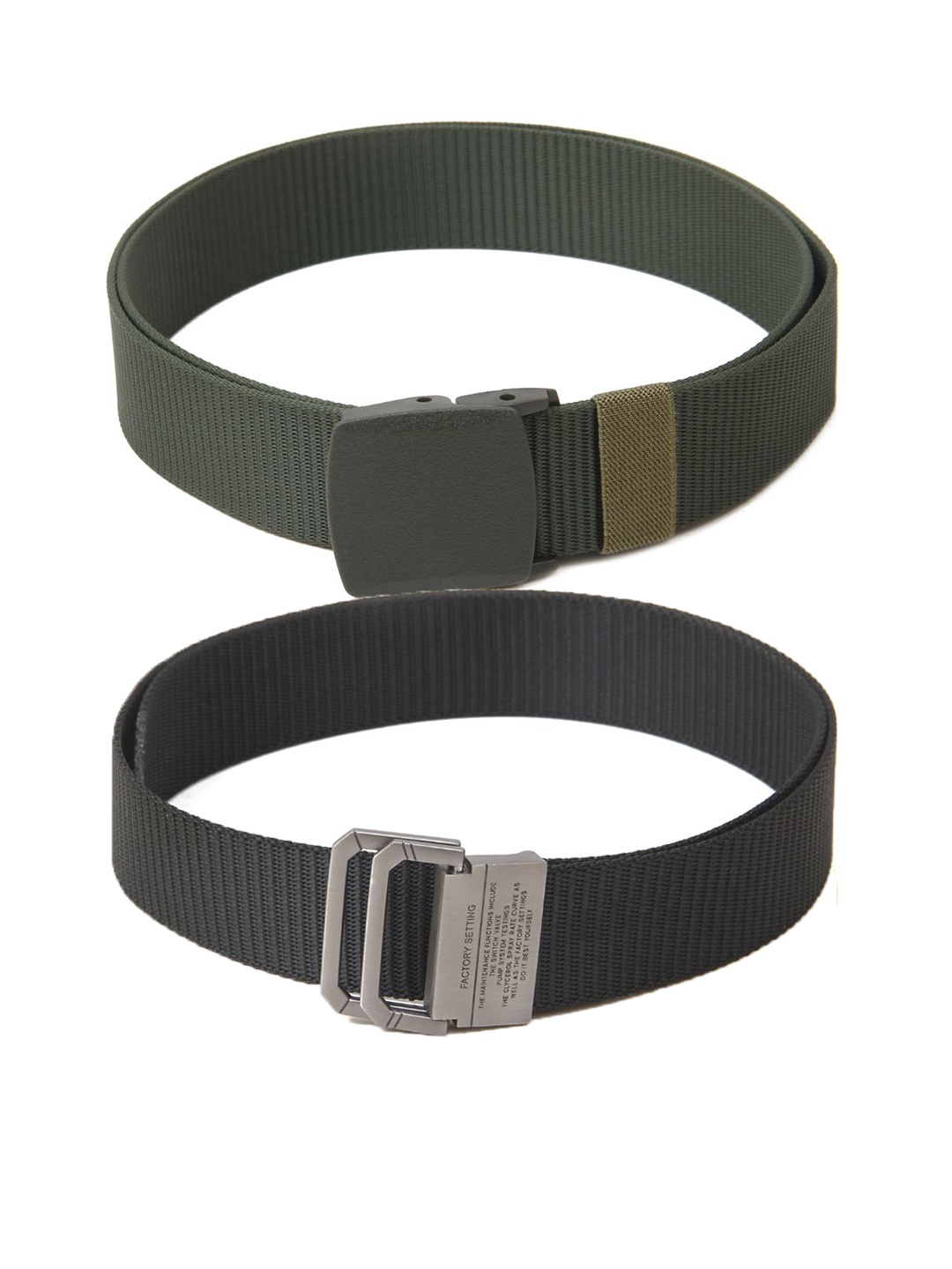 

Calvadoss Boys Set of 2 Textured Belts, Green