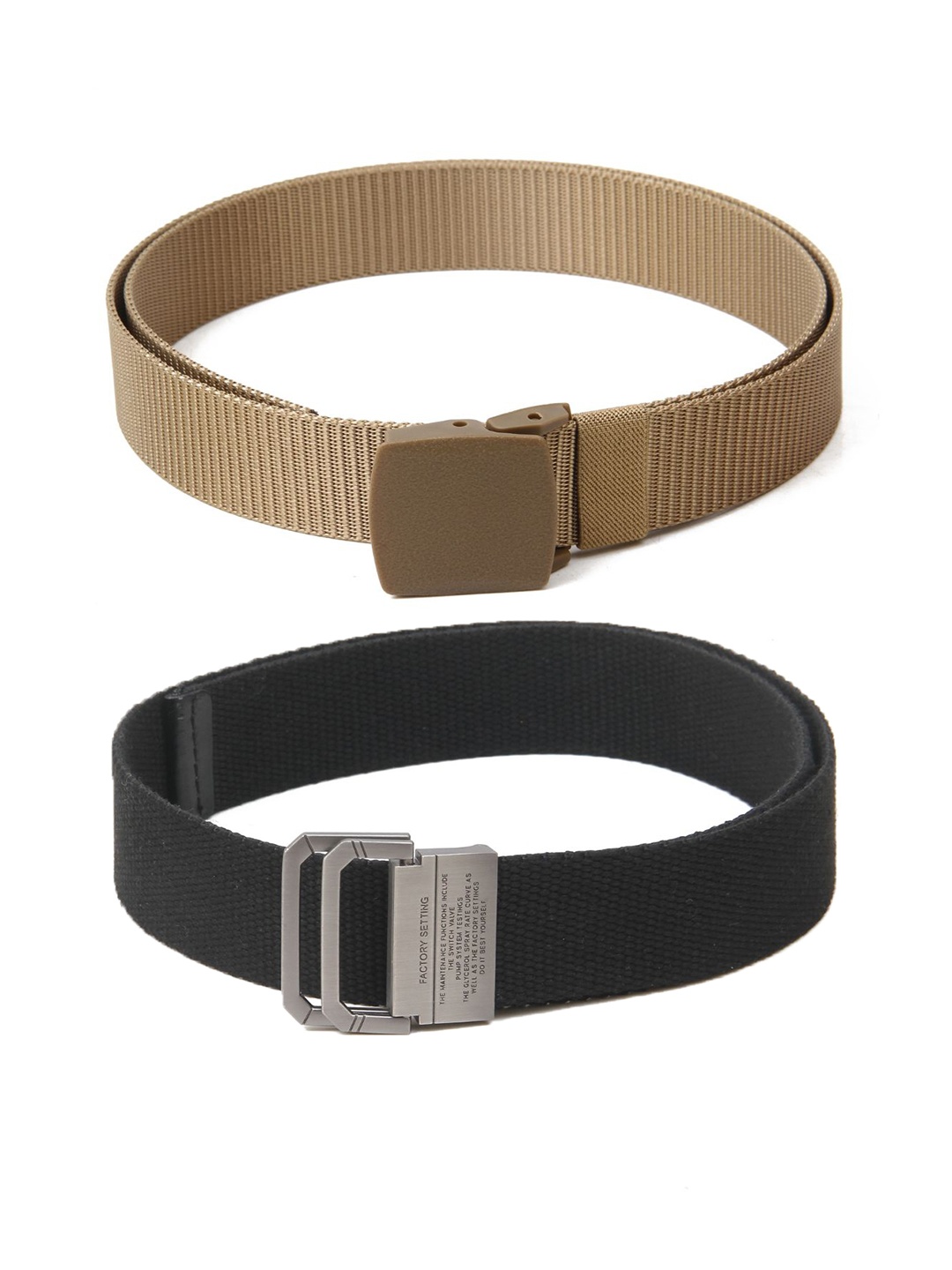 

Calvadoss Women Set of 2 Textured Belt, Beige