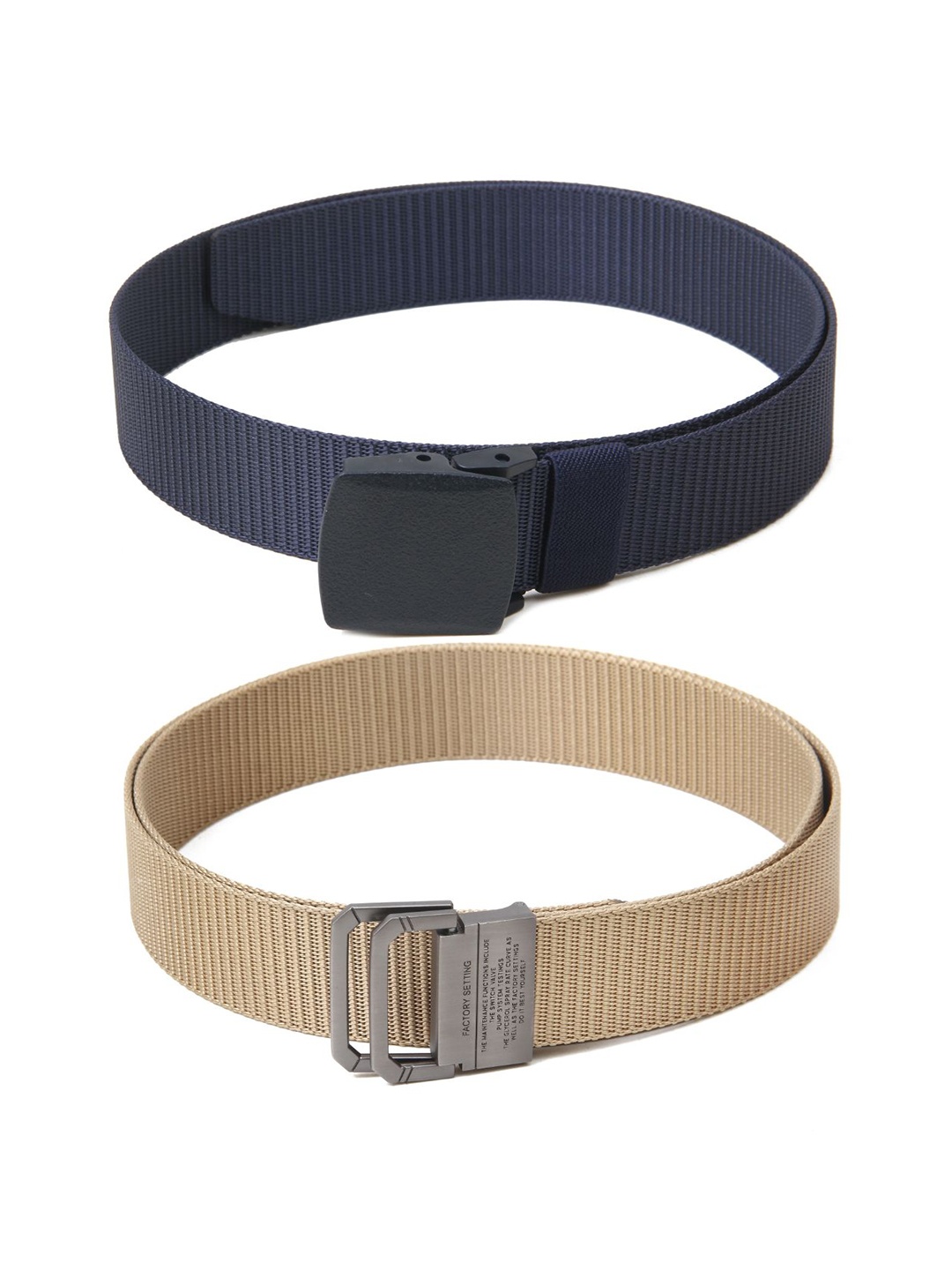 

Calvadoss Women Set of 2 Textured Belt, Navy blue