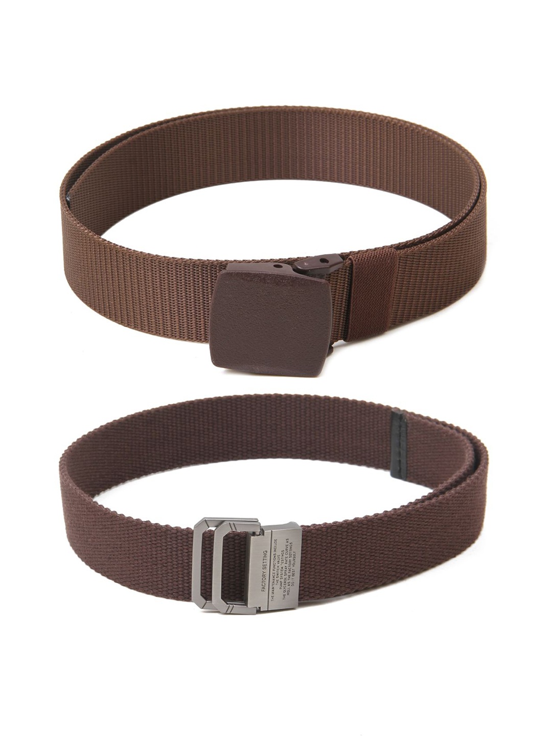 

Calvadoss Women Set Of 2 Textured Canvas Belt, Brown