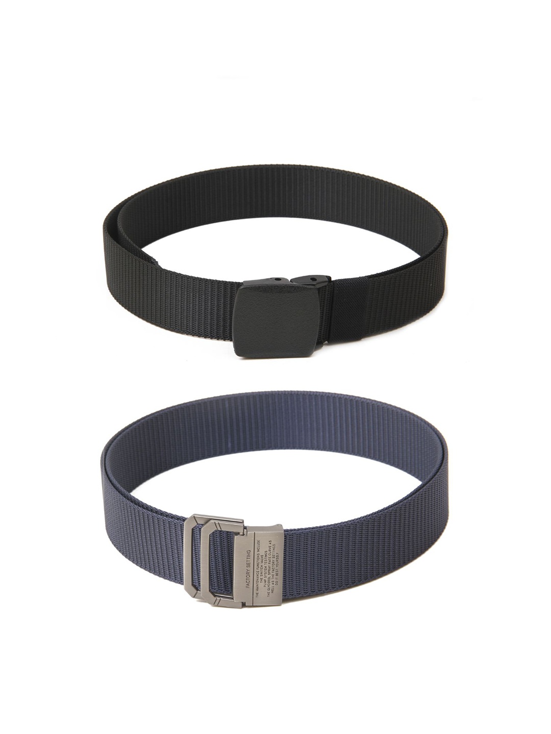 

Calvadoss Women Set of 2 Textured Belt, Black