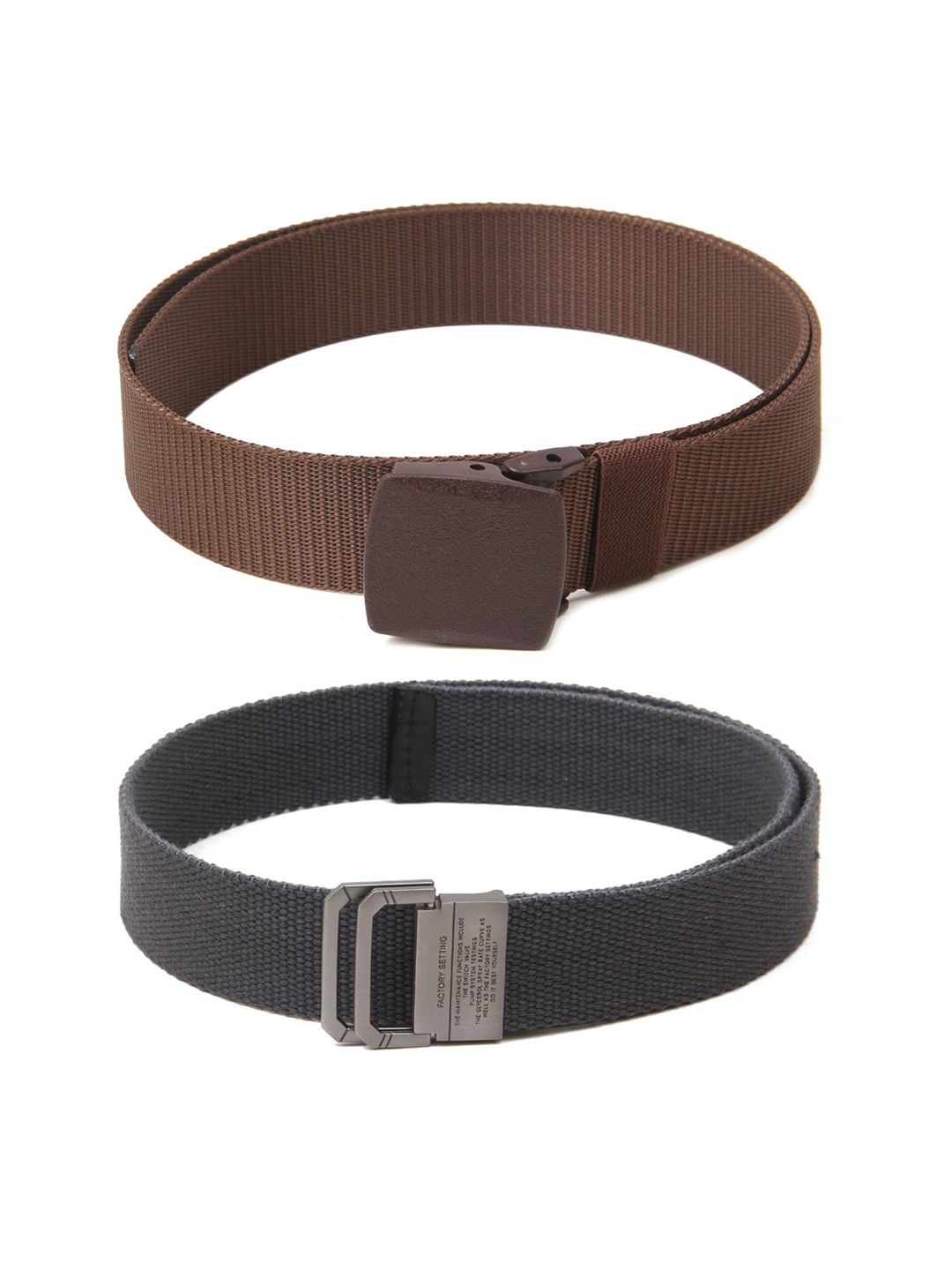 

Calvadoss Women Set Of 2 Textured Belts, Brown