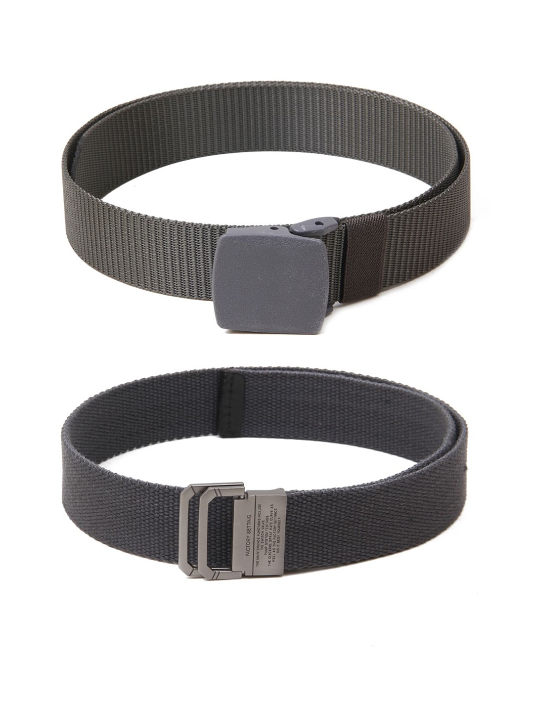 

Calvadoss Women Textured 2 Belt, Grey