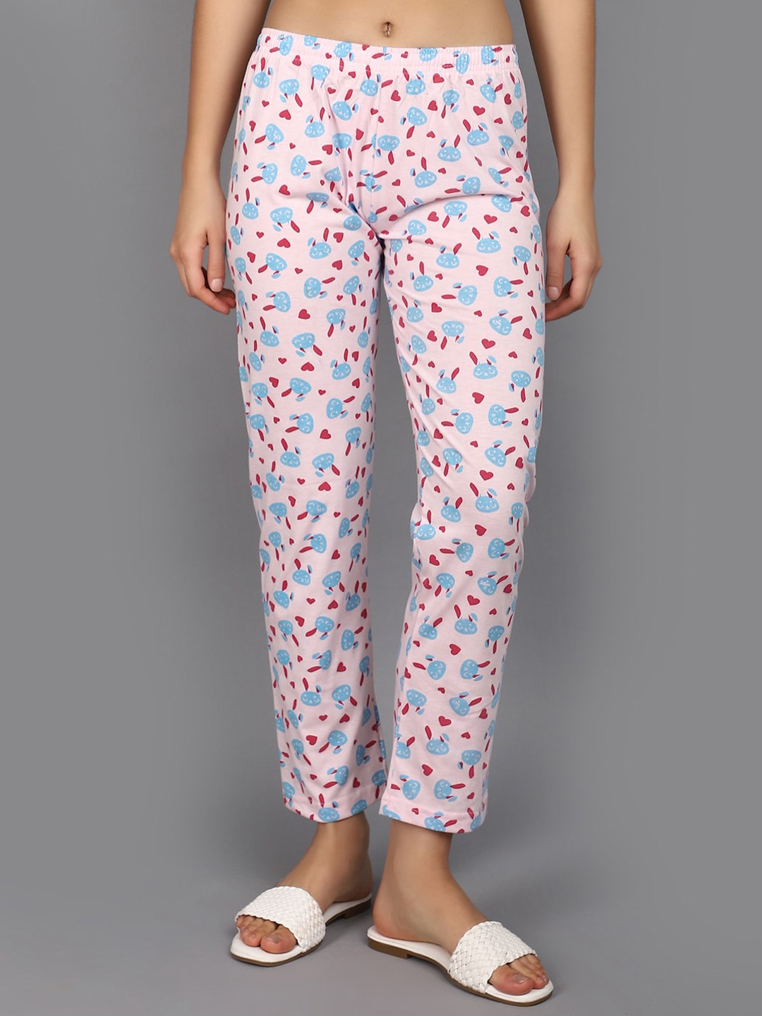 

V-Mart Women Floral Printed Trousers, Pink