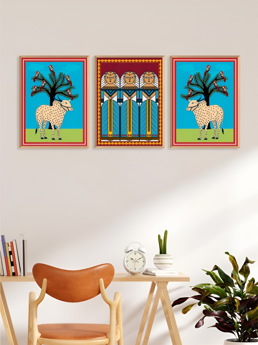 

Aura Blue & Green 3 Pieces Painting Wall Arts