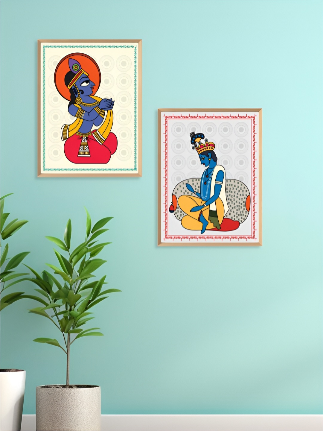 

Aura White & Red 2 Pieces Painting Wall Arts