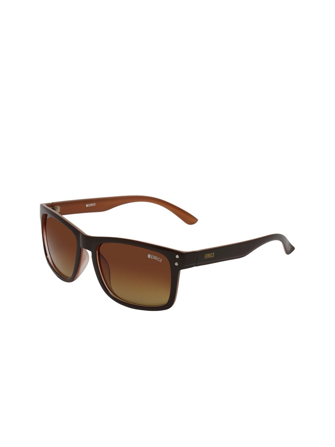 

ENRICO Unisex Wayfarer Sunglasses with UV Protected Lens EN E 3009 C2, Brown