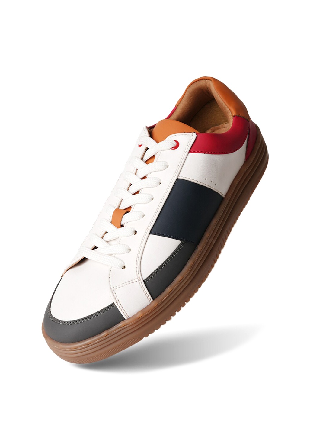 

MONKSTORY Men Colourblocked Round Toe Sneakers, White