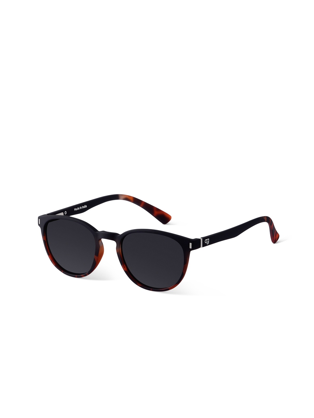 

Woggles Unisex Round Sunglasses with Polarised Lens-WOWFRO-02-M09-1078-M, Black