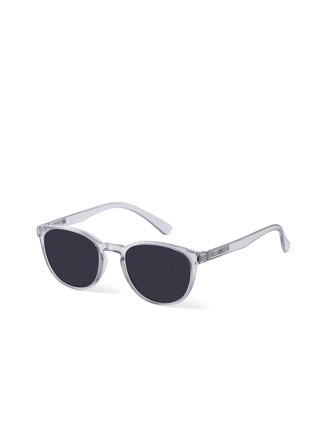 

Woggles Unisex Round Sunglasses with Polarised Lens-WOWFRO-02-M09-1083-M, Transparent