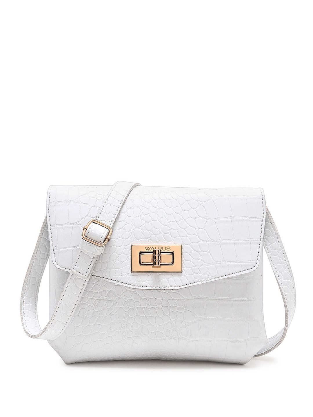 

Walrus Oversized Structured Sling Bag with Quilted, White