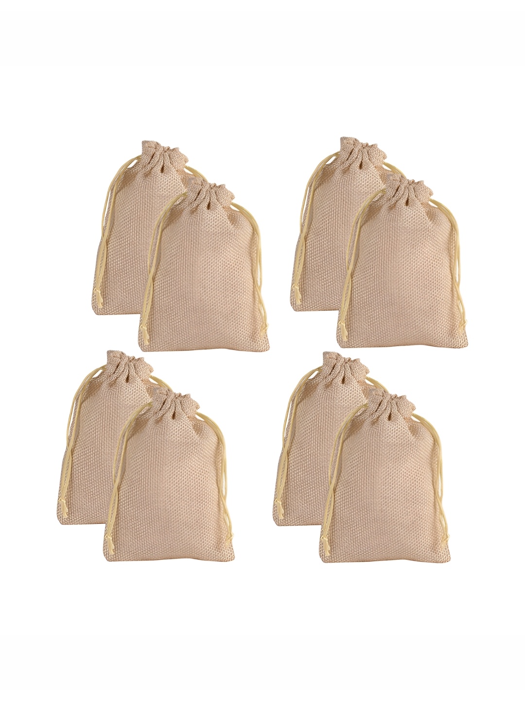 

Kuber Industries Cream 6 Pieces Regular Self Design Multi Utility Potli Bags