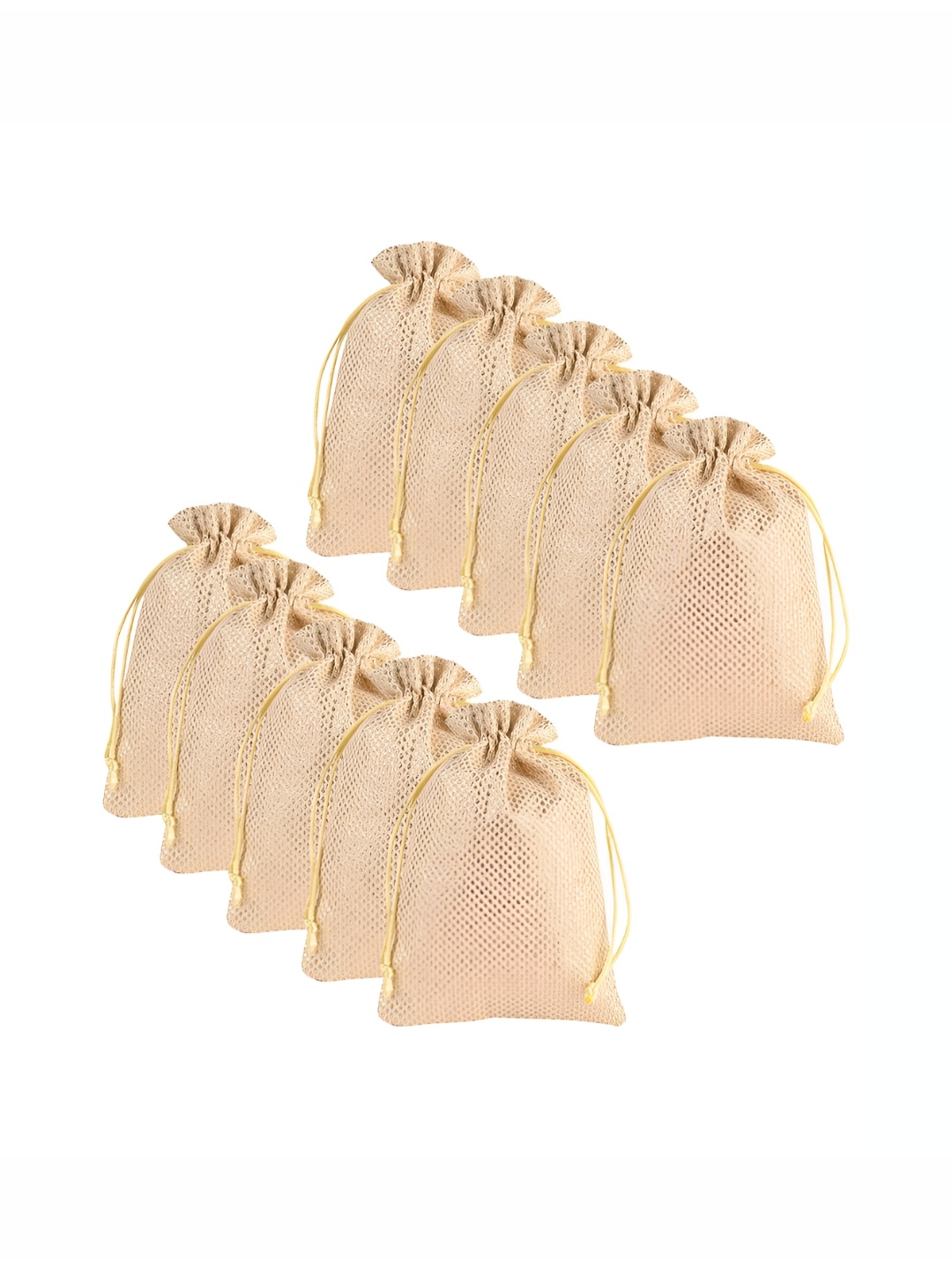 

Kuber Industries Gold-Toned 10 Pieces Regular Potlis
