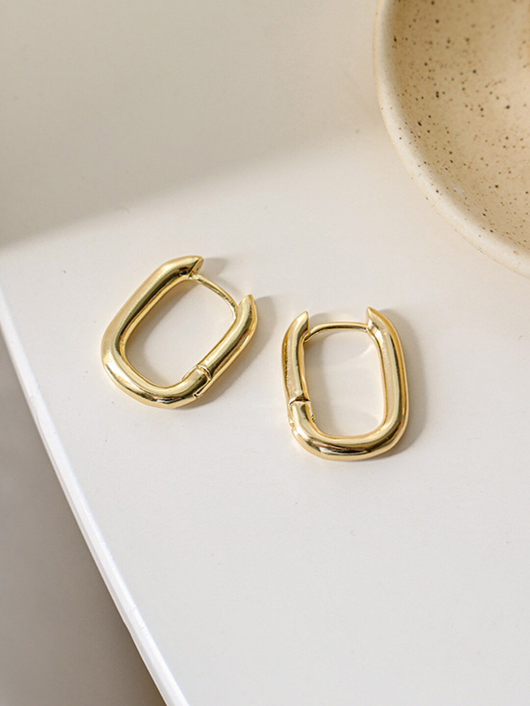 

FIMBUL Gold Plated Stainless Steel Hoop Earrings